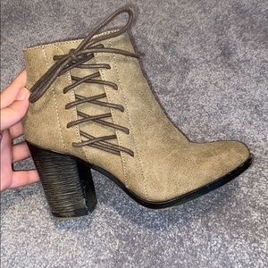 Women’s tan booties